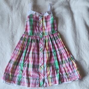 Janie and Jack Pink Plaid Sundress, Sz 6